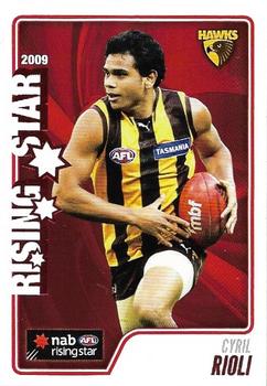 2009 Select Herald Sun AFL - Rising Star #RS6 Cyril Rioli Front
